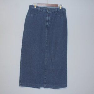 Vintage Lee Size 14 Denim Skirt Long Modest Length